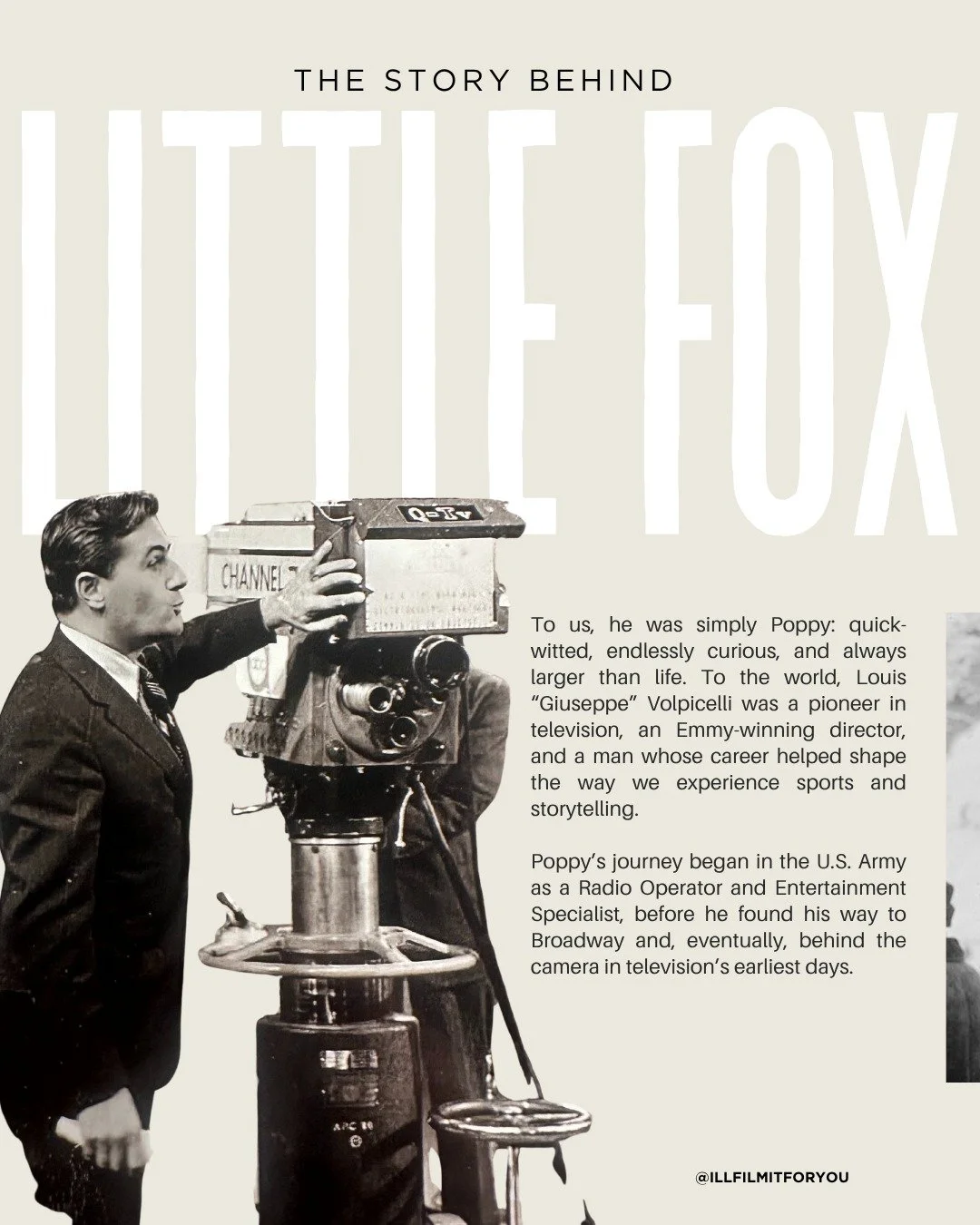 The name Little Fox is more than a brand. It&rsquo;s family. My grandfather, Louis &ldquo;Poppy&rdquo; Volpicelli, started Little Fox in 1988 after an extraordinary career as an Emmy-winning director and pioneer in sports broadcasting. From #OlympicG