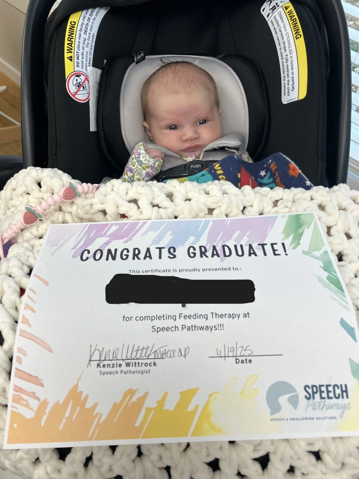 Feeding Therapy Graduate: ✅
Smiling for graduation day photos: Nope 😆

🎉🤩Congrats to this quick learner for graduating Feeding Therapy! 
(Shout out to her mom too for being such an amazing advocate for the both of them on their breastfeeding journ