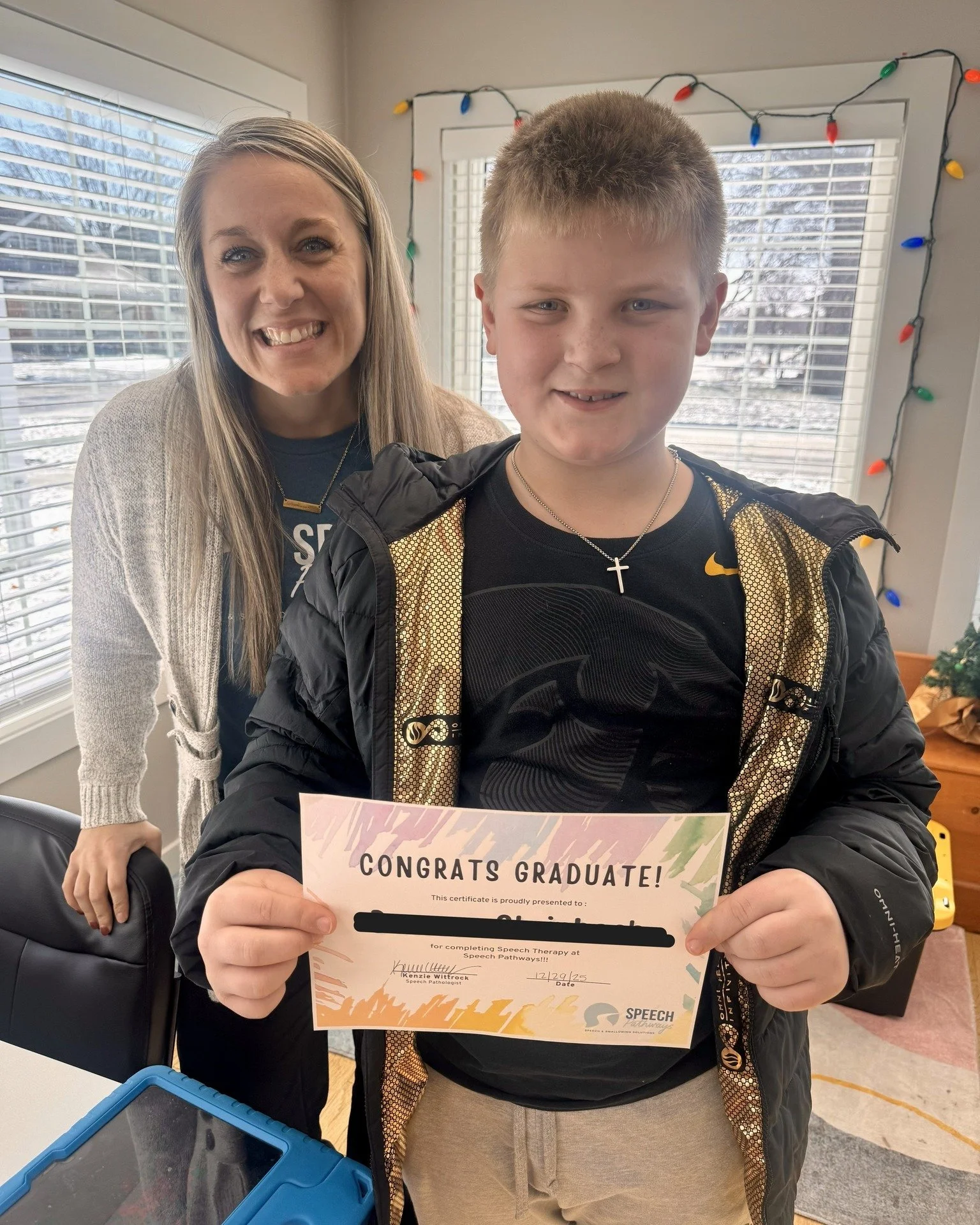 👏🙌 Another hard working GRAD!! We will miss having him around the clinic but we're SO proud of his hard work throughout his speech therapy journey!!