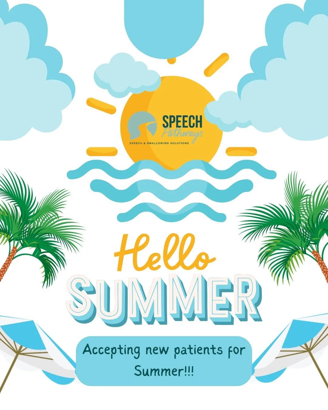 ☀️ 🌈Summer is the perfect time to grow communication skills! Speech Pathways is currently accepting new patients for the summer! 
Keep skills strong and make progress before the new school year begins! Talk to your doctor about a referral, or give u