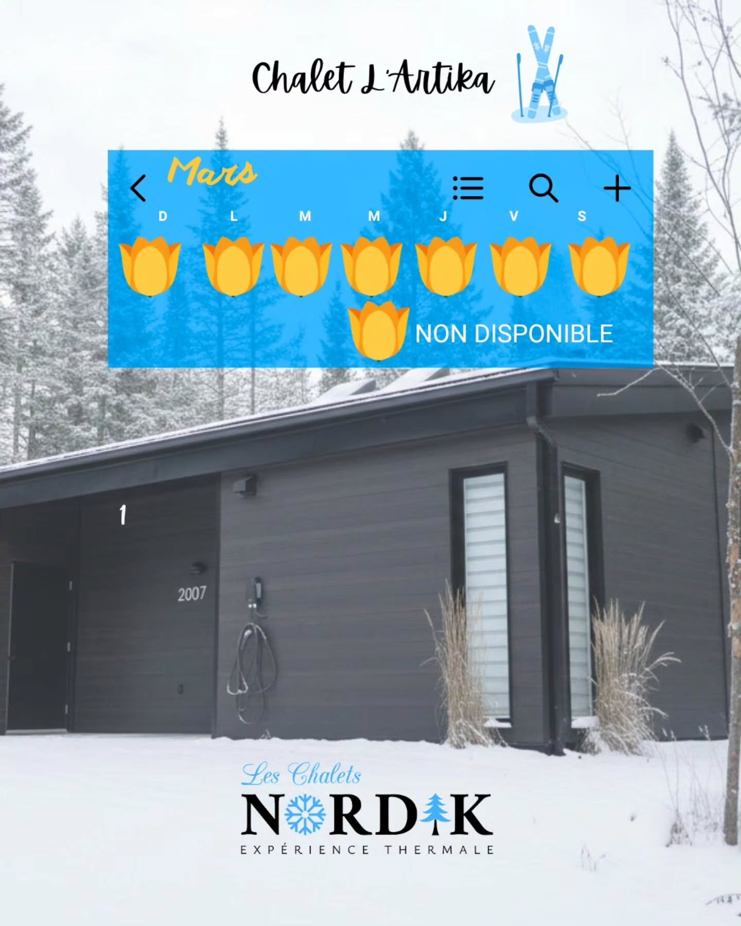 🌸🐰 SKI DE PRINTEMPS &amp; P&Acirc;QUES AUX CHALETS NORDIK 🌸🐰

⛷️ L&rsquo;Artika &mdash; 2 billets de ski GRATUITS par nuit&eacute;e au Mont Garceau (valeur de 70 $ chacun)

Le ski de printemps n&rsquo;est pas termin&eacute;. Soleil, neige encore 