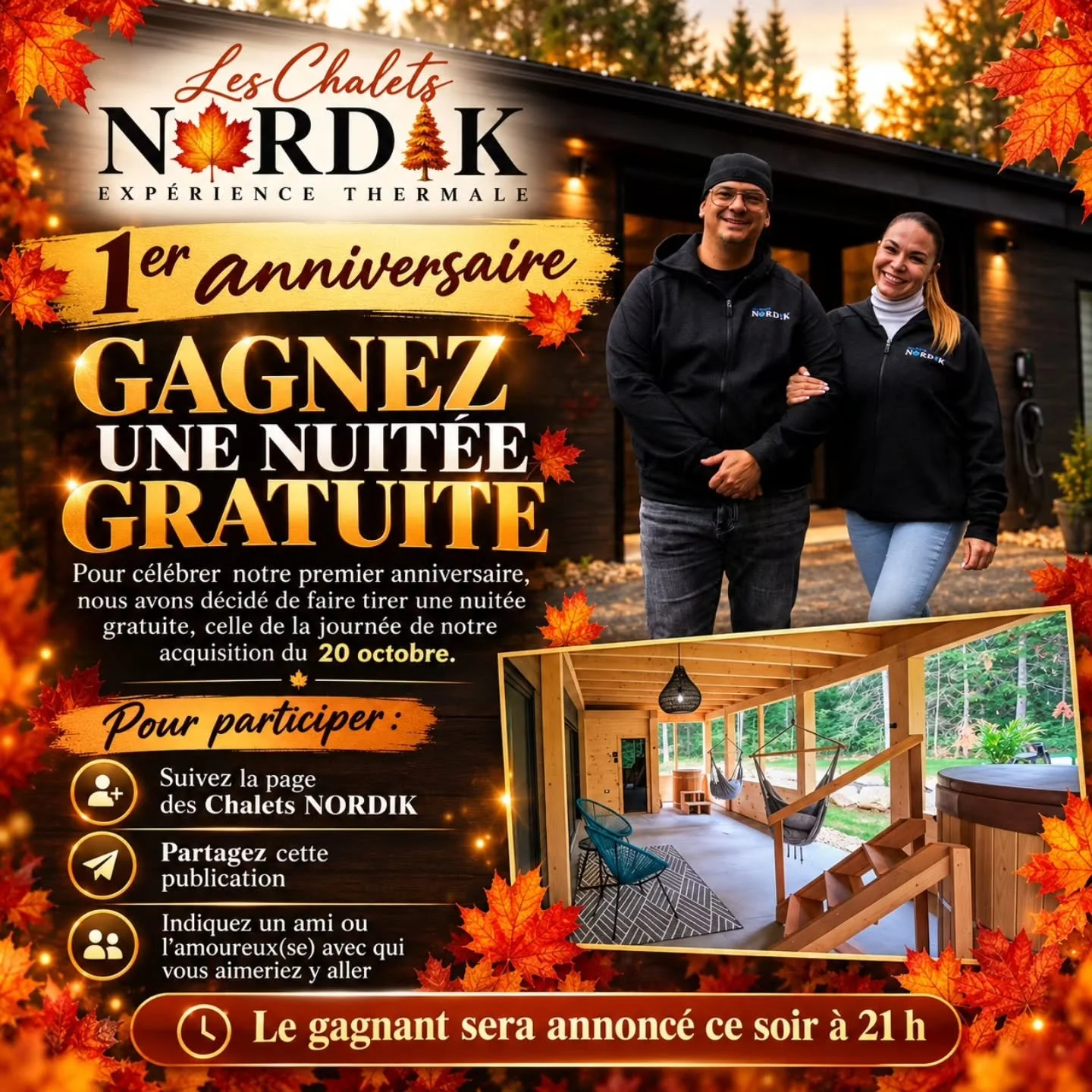 🍁🎉 LES CHALETS NORDIK F&Ecirc;TENT LEUR 1ER ANNIVERSAIRE ! 🎉🍁

Le 20 octobre 2025, nous devenions officiellement propri&eacute;taires de nos magnifiques chalets &agrave; Notre-Dame-de-la-Merci ! 🏡🌲

Depuis, quelle belle aventure ! Un projet qui