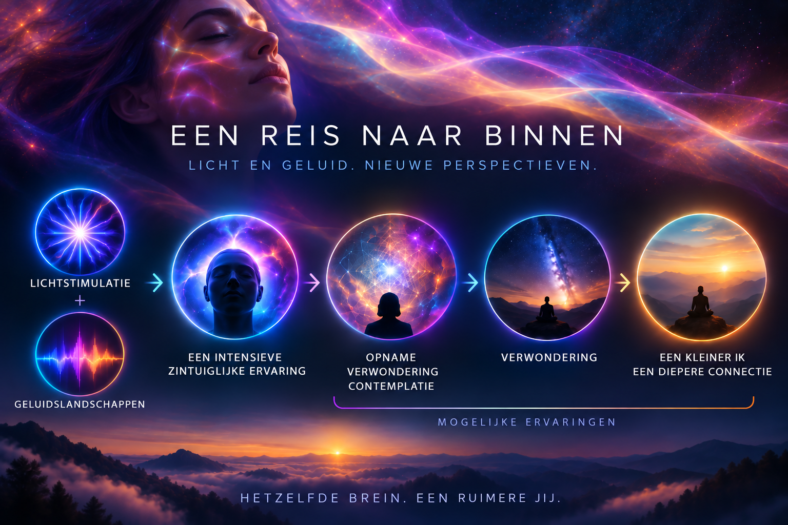 hoe licht en geluid je even voorbij jezelf laten kijken