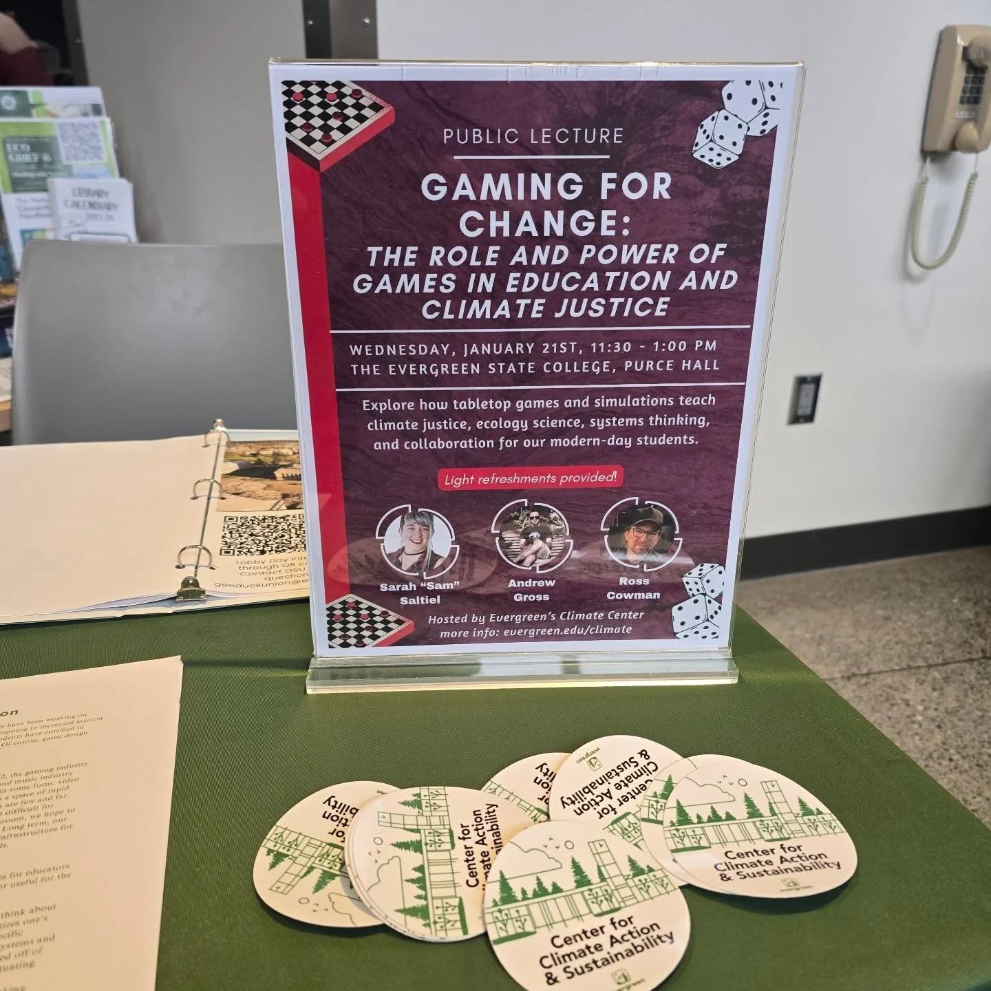 Excited to be with @ccasevergreen for their Gaming for Change lecture! If you can't make it out to Evergreen in-person, the lecture is available at www.evergreen.edu/Climate under the events tab.