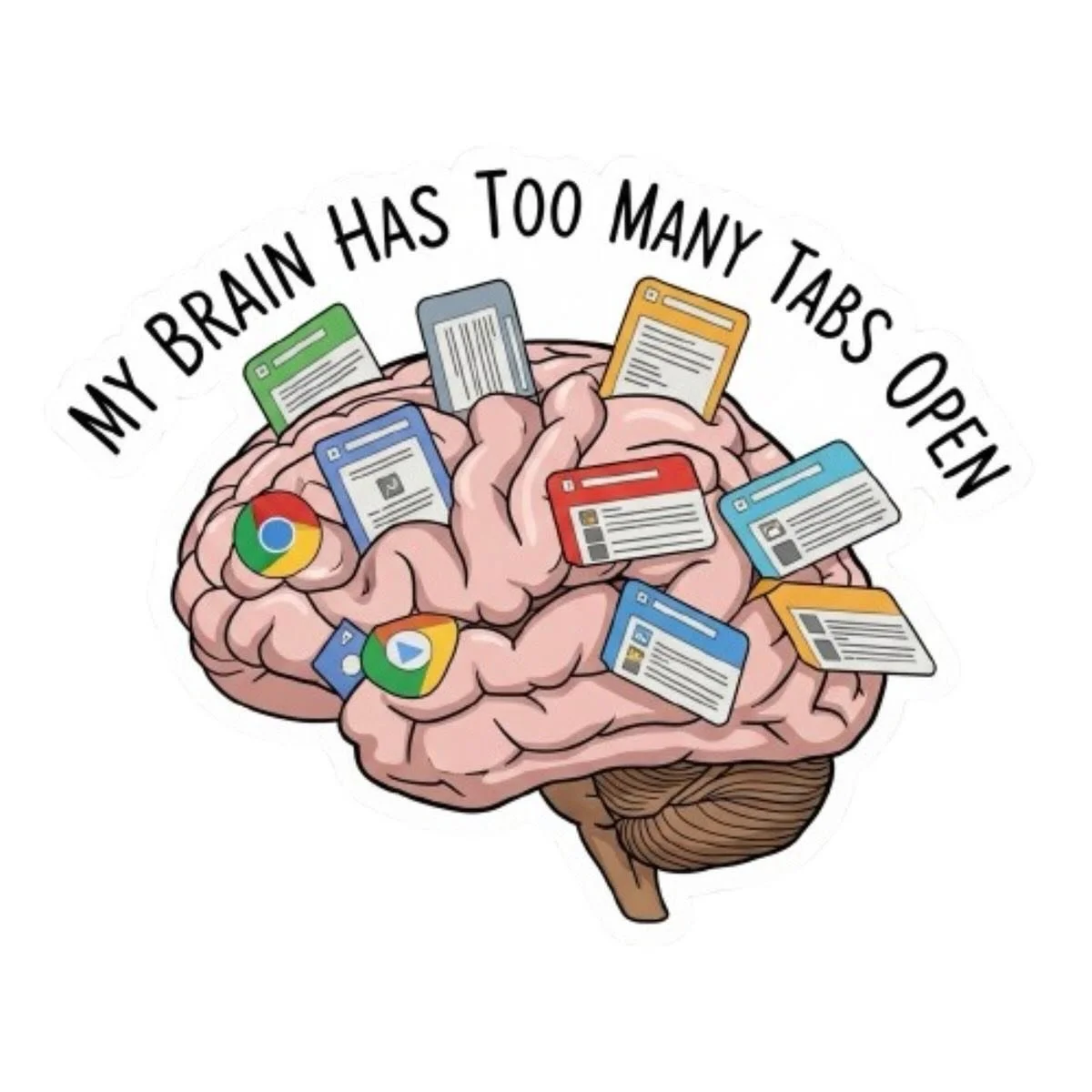 If this feels familiar, you&rsquo;re not alone.

For many people (especially those with ADHD or chronic overwhelm), this &ldquo;too many tabs&rdquo; feeling can come from how the brain manages attention, memory, and regulation.

🧩 A few things that 