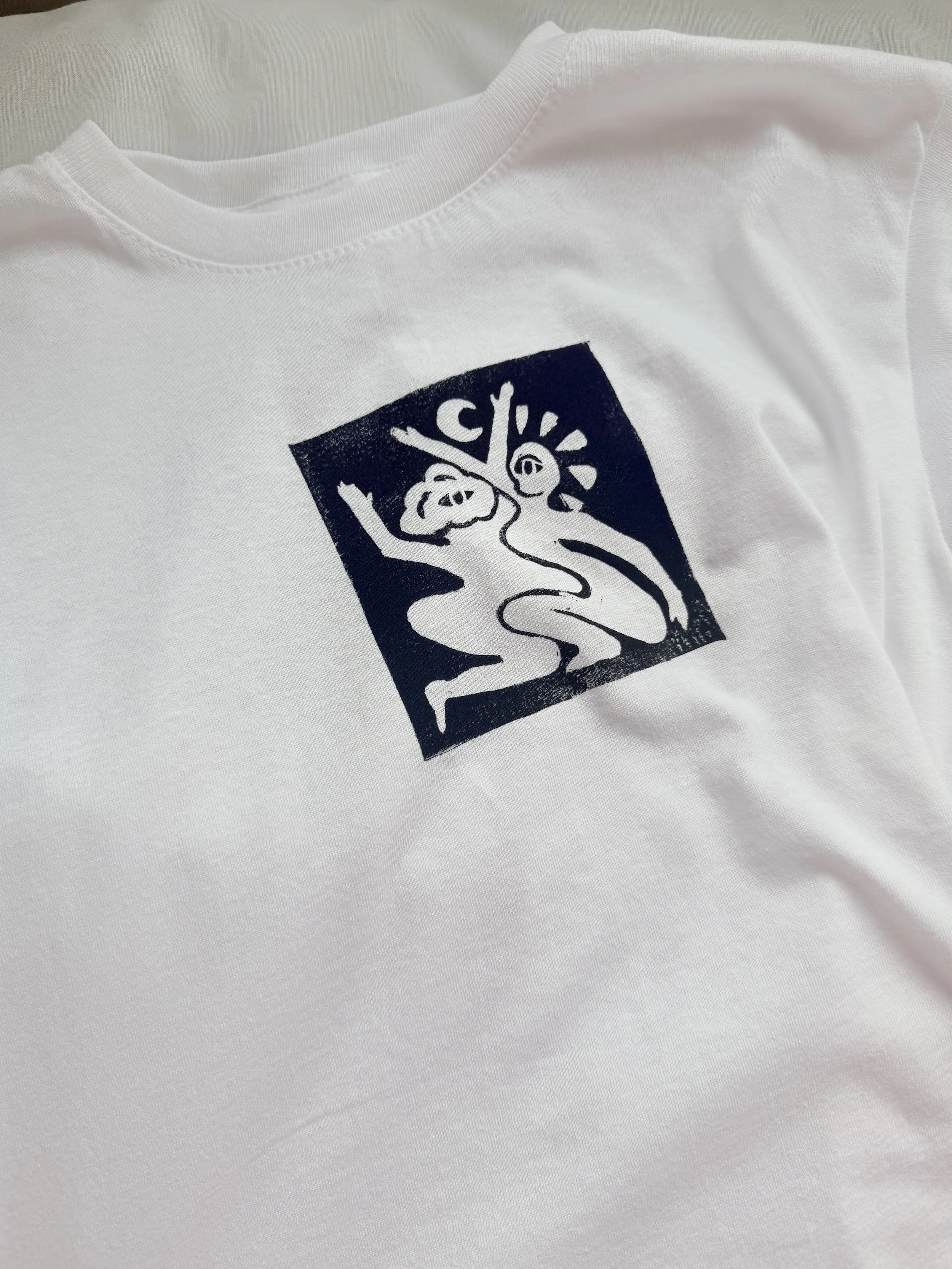 Sun and Cloud Graphic Print Cotton T-Shirt