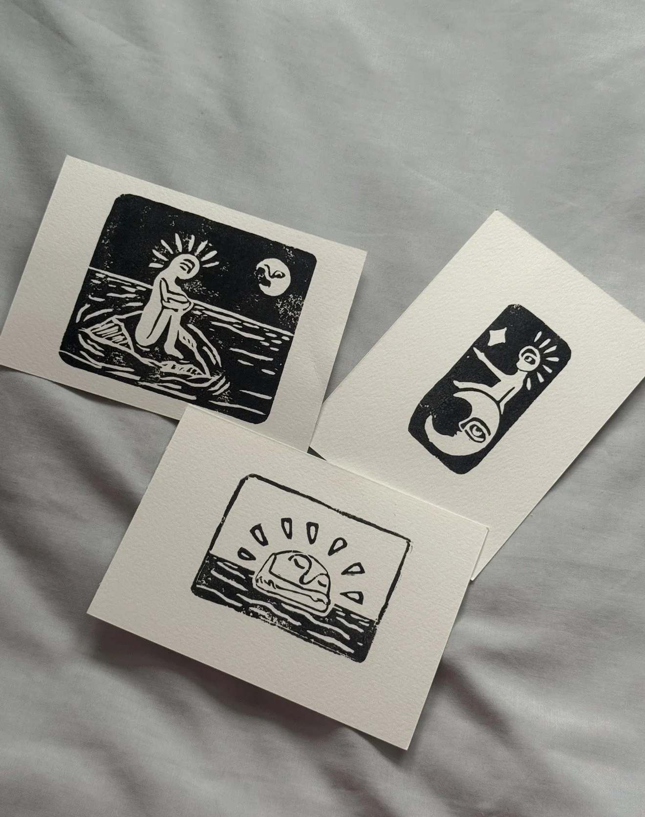 Pack of 3 Sun and Moon Art Prints