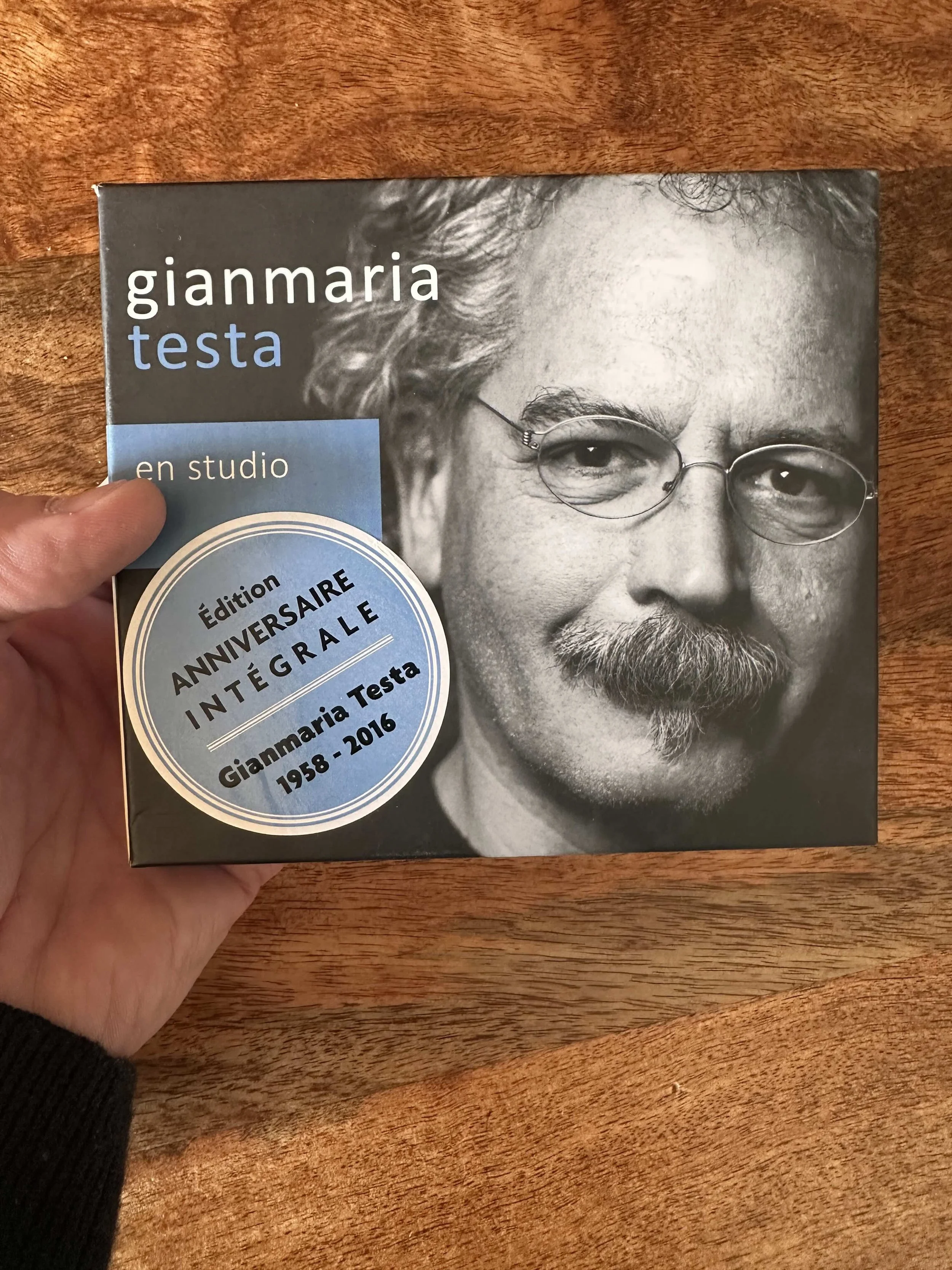 Cover einer Gianmaria Testa CD mit dem Portrait von Gianmaria Testa. Fotografiert von Federico Pedrotti