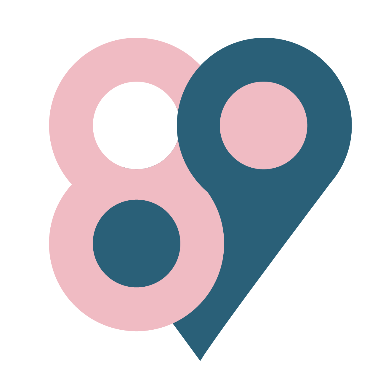 Ein Herz Logo aus einer 8 und einer 9 geformt. 89 Art Prints GmbH