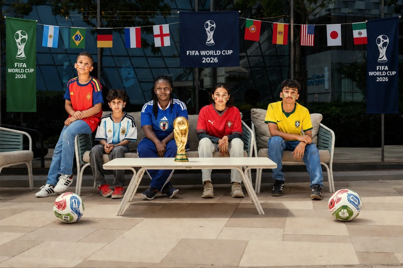 Different nations, one game, one dream. FIFA World Cup 2026 vibes. 🌍🏆⚽️