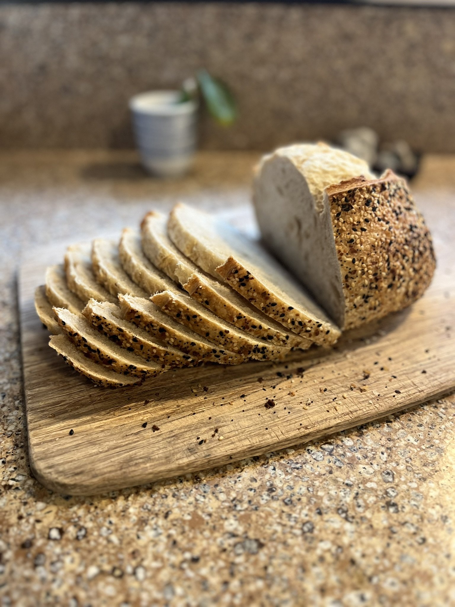 Organic Traditional Sourdough with Everything Bagel Seasoning