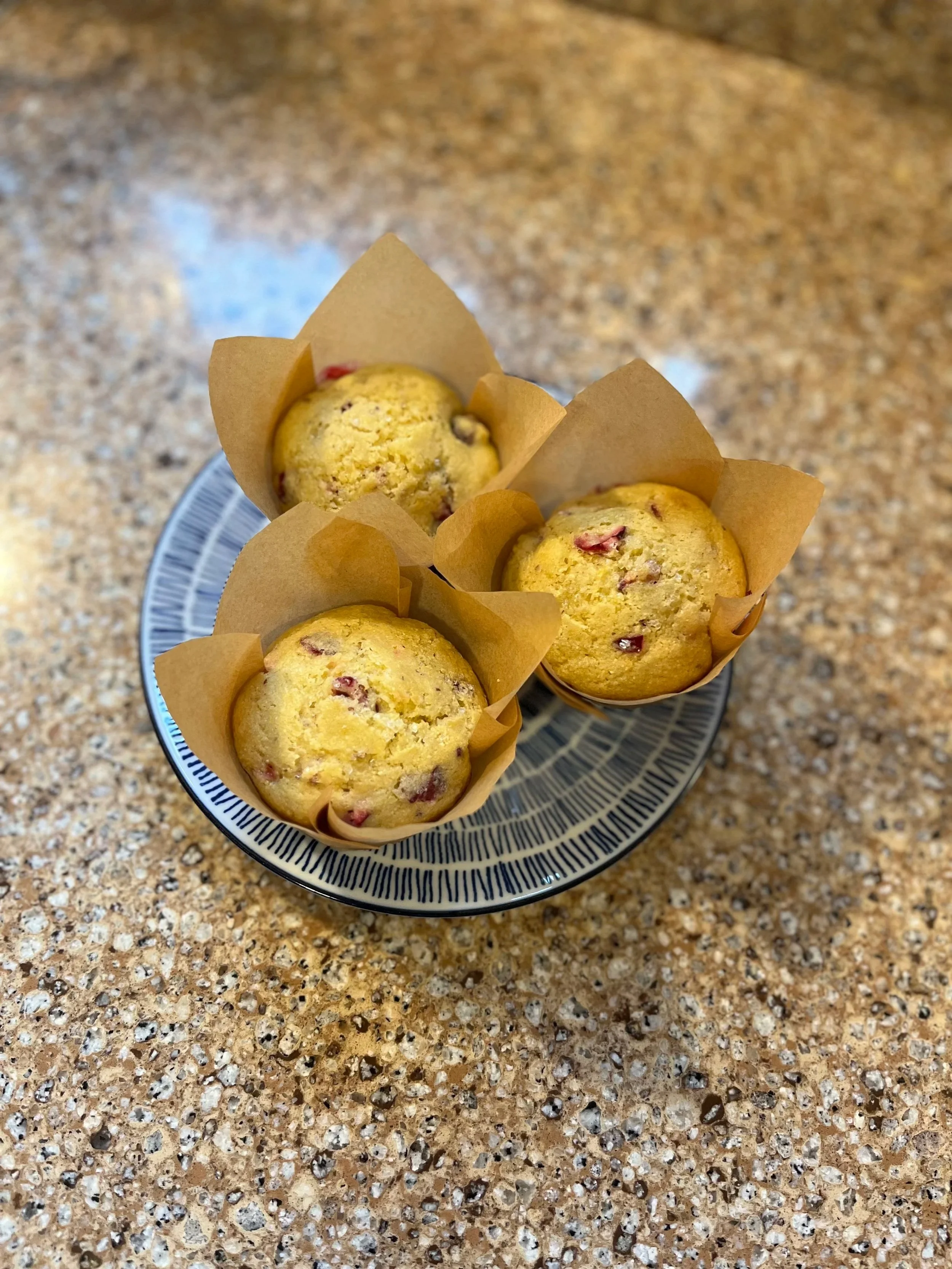 Organic Gluten Free Cranberry Maple Cornbread Muffins