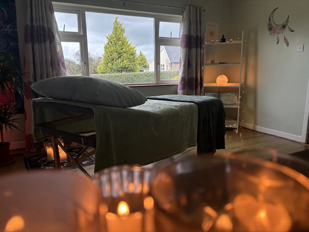 Calming room with treatment table
