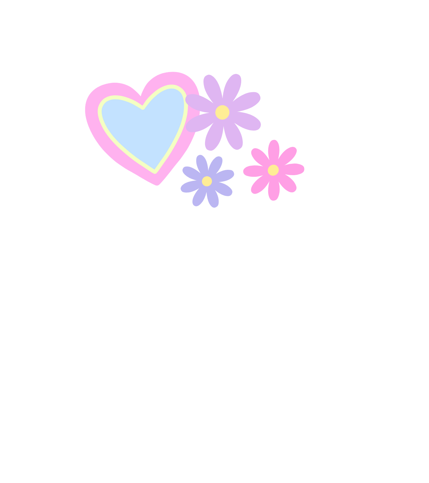 heart and flowers