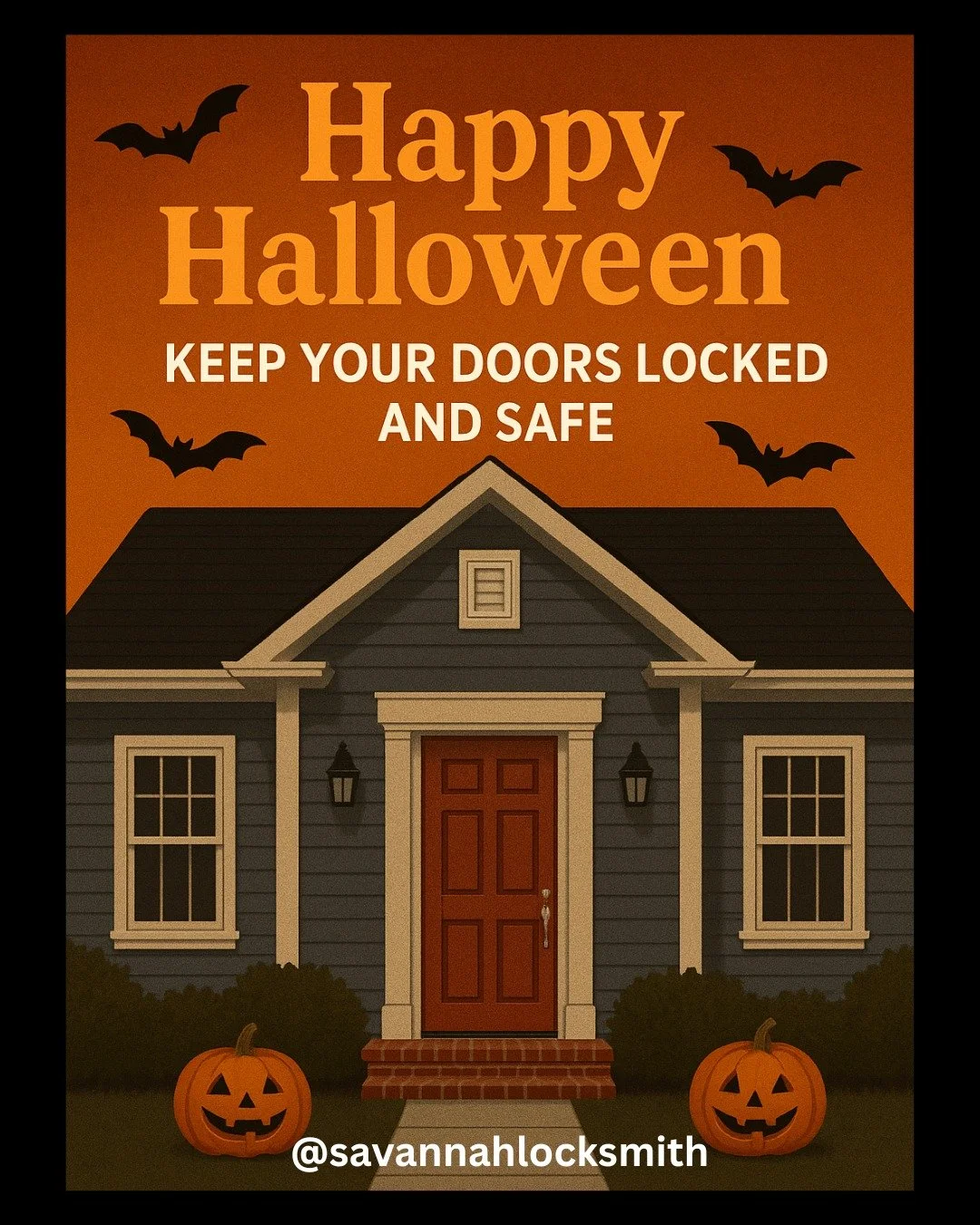 🎃 Happy Halloween from Savannah Locksmith!
Before you head out for trick-or-treating, make sure your doors are locked and your home is secure. Whether it&rsquo;s protecting your home, business, or community spaces, safety starts with strong locks an