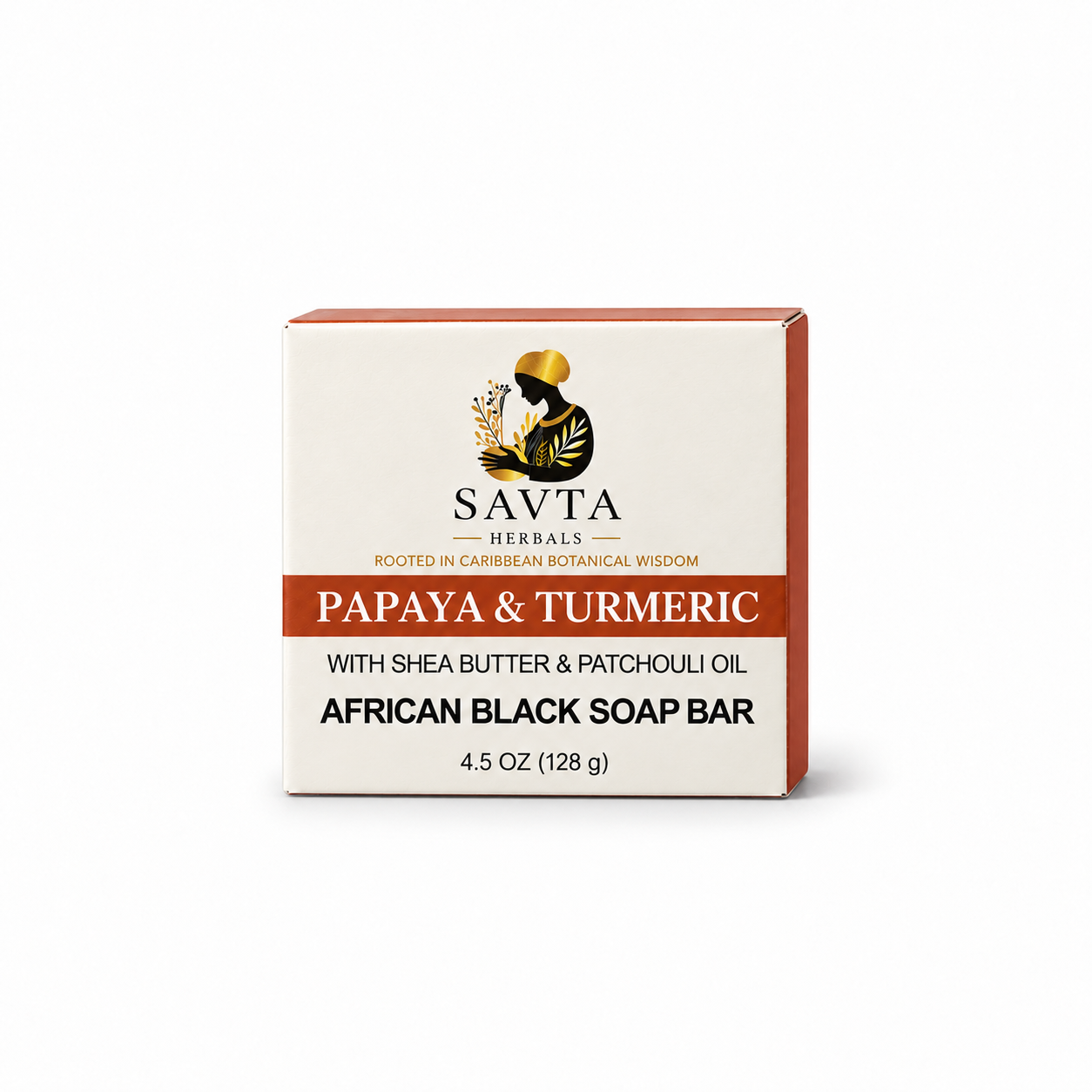 Papaya & Turmeric African Black Soap Bar