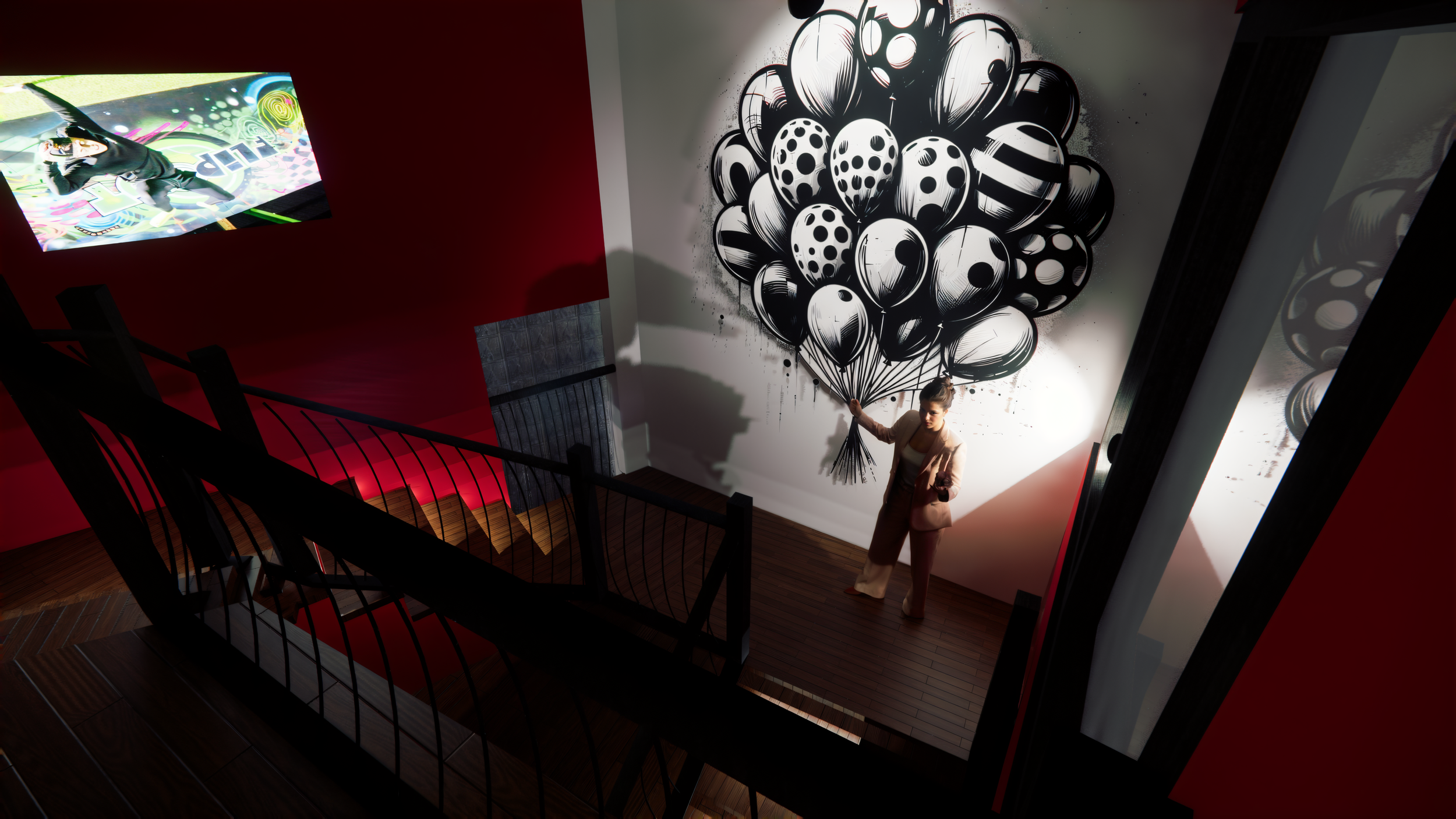 Rumble Rooms-Stairs to 1st flr