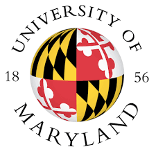 University of Maryland logo featuring a Maryland state flag design in a circular shape.
