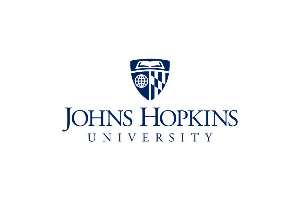 Johns Hopkins University logo with shield emblem and text