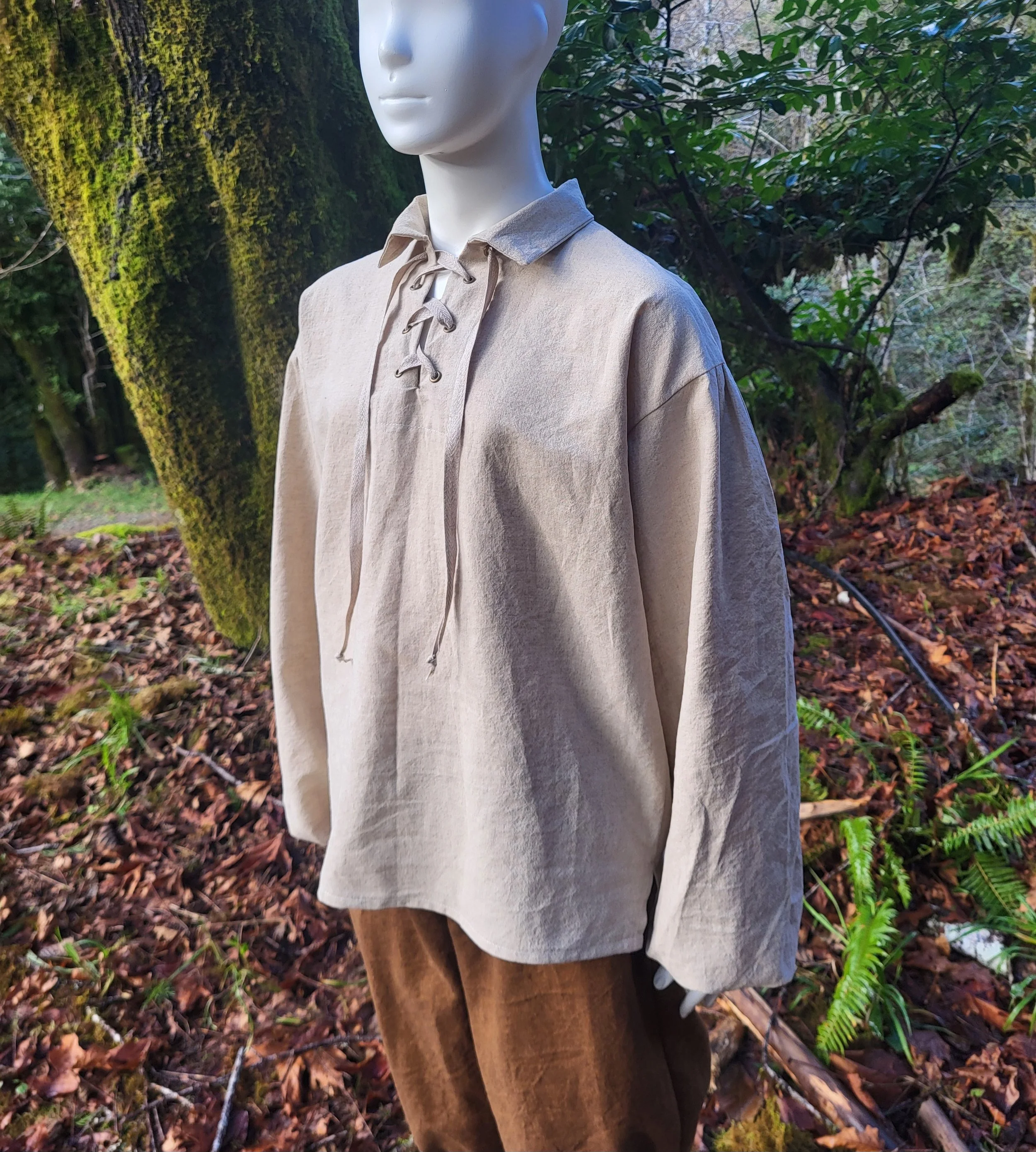 Child / Teen Linen Renaissance Shirt - Natural