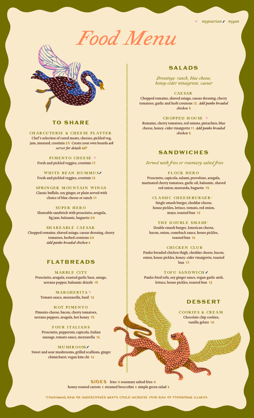 Eat | Enjoy Great Food - Visit Flock Beer & Wine — Flock Beer