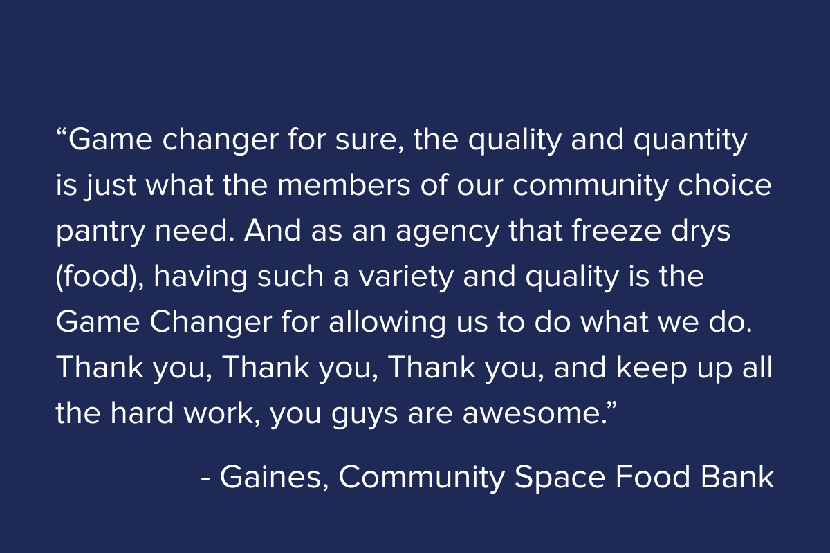 Community Space Food Bank quote.png