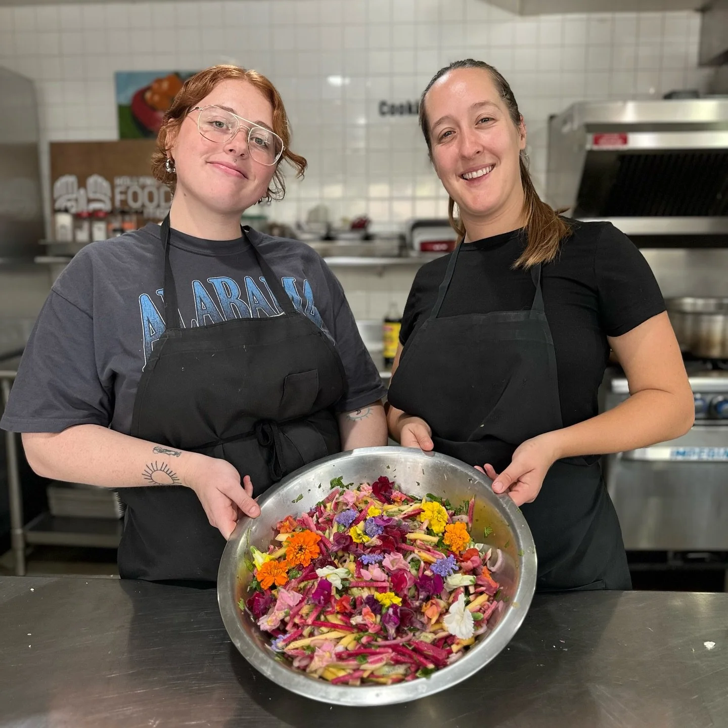 The love for food and feeding people spans across our team! Shoutout to Jonnie, our Community Exchange Food Rescue &amp; Distribution Supervisor, and Nina, our Development Manager, for taking a break from their regular roles to guest-chef at the Dinn