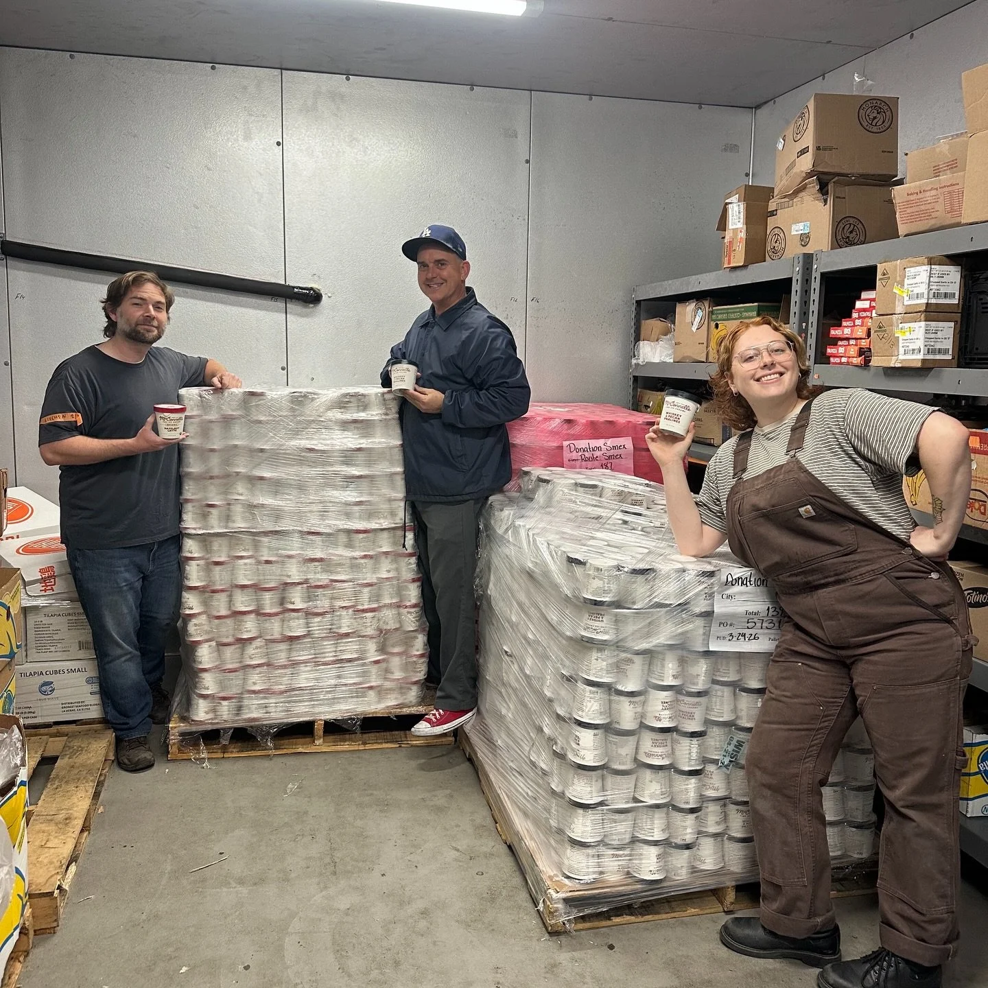 Thank you, McConnell&rsquo;s, for the donation of Whiskey &amp; Pecan Pralines and Hazelnut Latte ice cream pints 🤤 A big thanks to our former Director of Programs, Kristen, for facilitating the donation and making the start of Spring incredibly swe