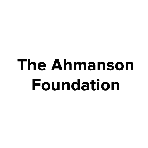 Text reading 'The Ahmanson Foundation' on a white background.