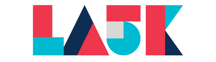 Colorful text spelling 'LACK' in various shapes and colors.