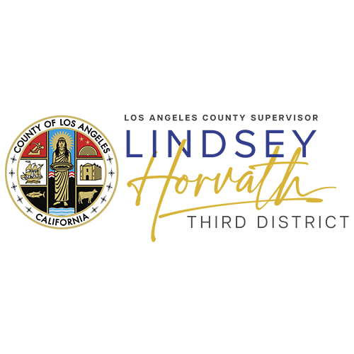 Logo for Lindsey Horvath, Los Angeles County Supervisor, Third District, featuring the Los Angeles County seal.
