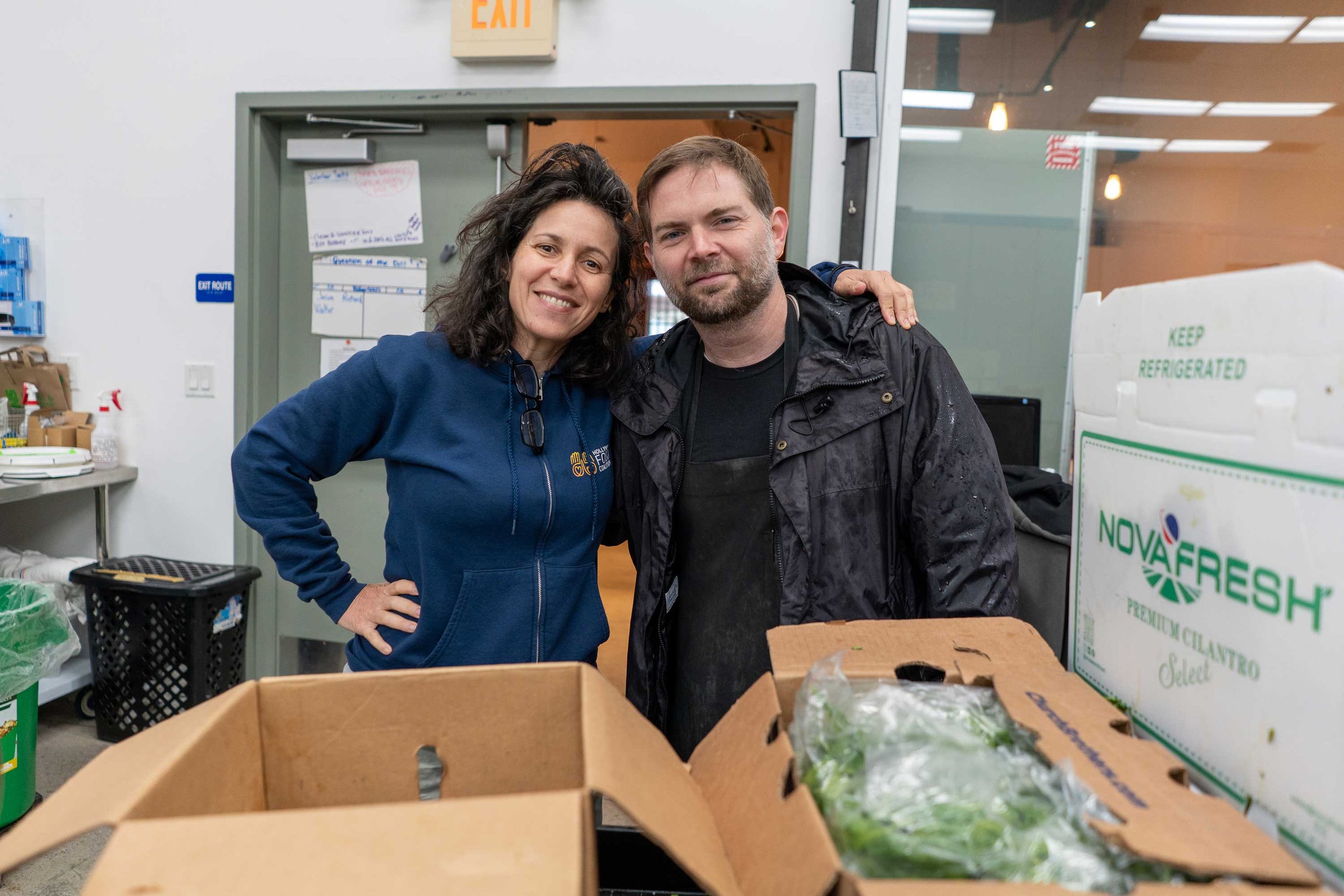 Two staff members at warehouse