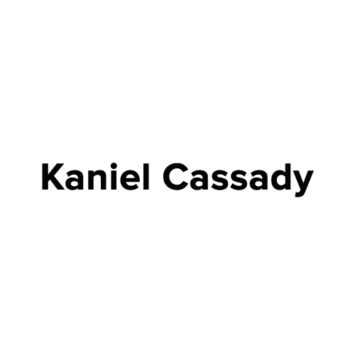 Black text displaying the name Kaniel Cassady on a white background.