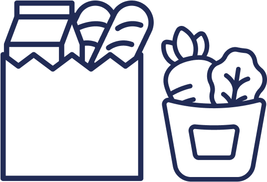 icon of grocery bags