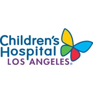 Children's Hospital Los Angeles logo with butterfly graphic.