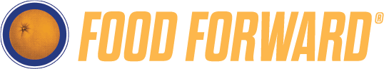 Logo for Food Forward with a stylized orange and the company name in bold orange text