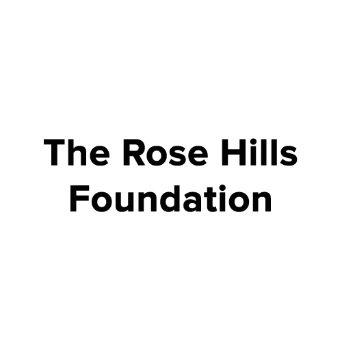 The Rose Hills Foundation logo in black text on a white background.
