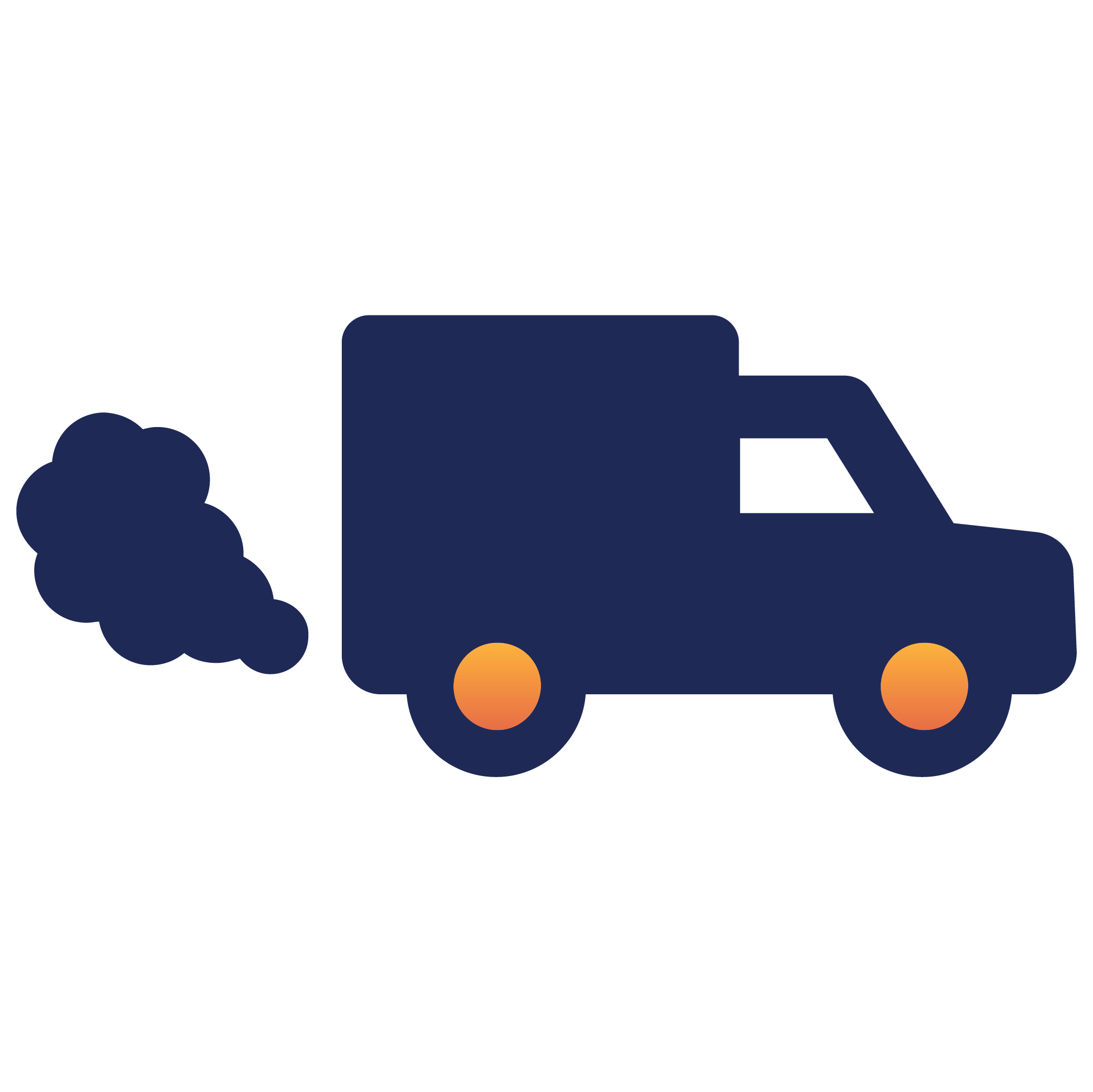 icon of polluted truck