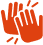 icon of high five