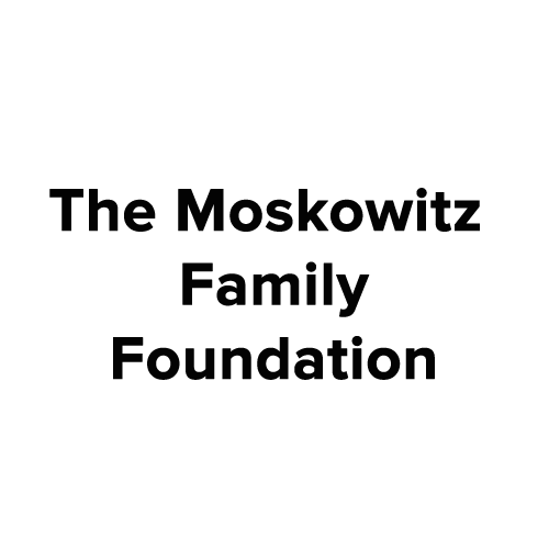 Text on a white background stating "The Moskowitz Family Foundation" in bold black letters.