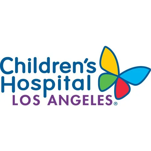Children's Hospital Los Angeles logo with a multicolored butterfly.