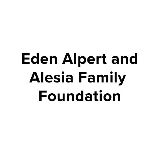 Eden Alpert and Alesia Family Foundation logo with black text on a white background.