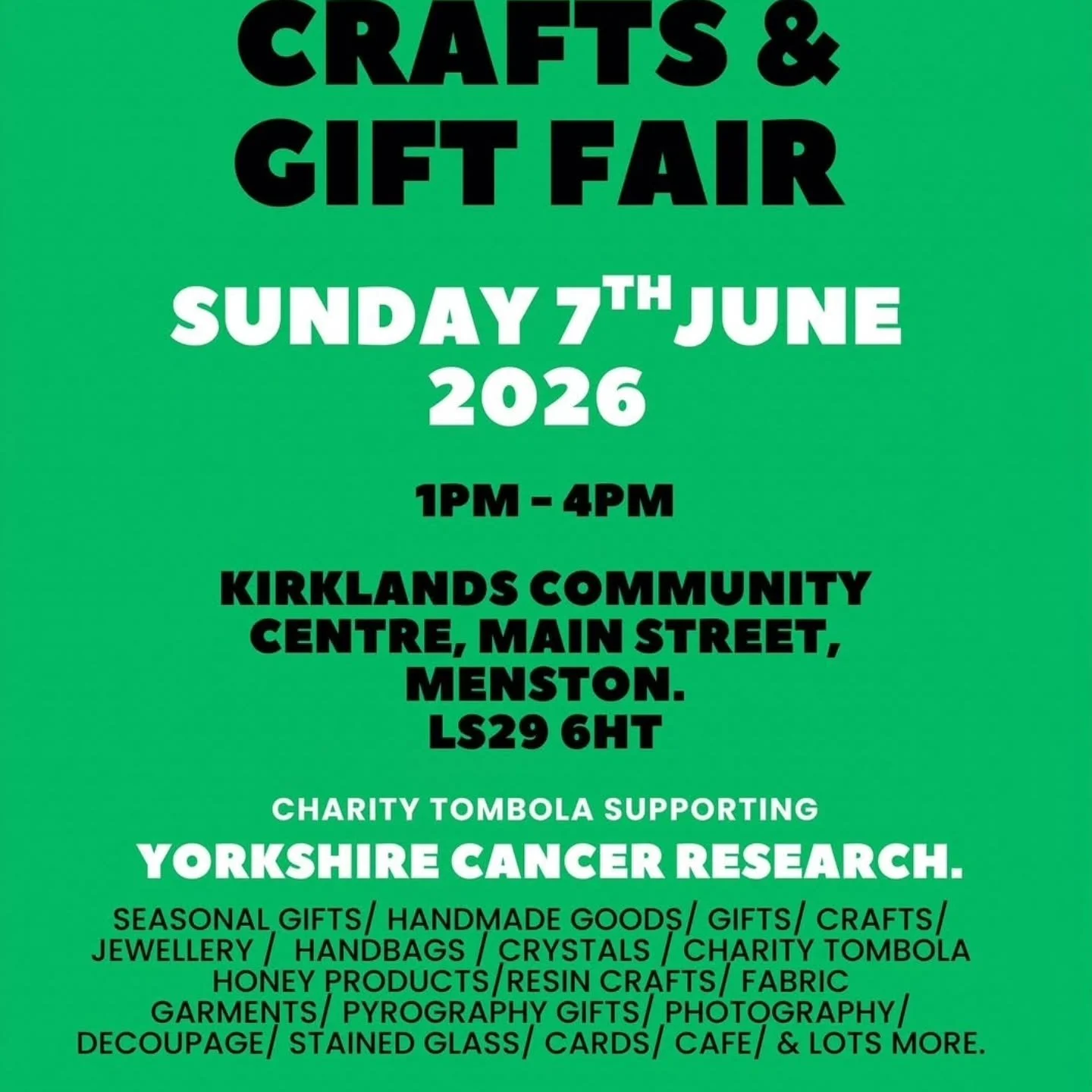 Cumbria Dog Barn will be having a stall at Menston craft fair on 7th June 2026
Lots of handmade dog enrichment products and accessories.
We'd love to see you down there, some cheeky show specials and offers only available on the day.
If you have had 