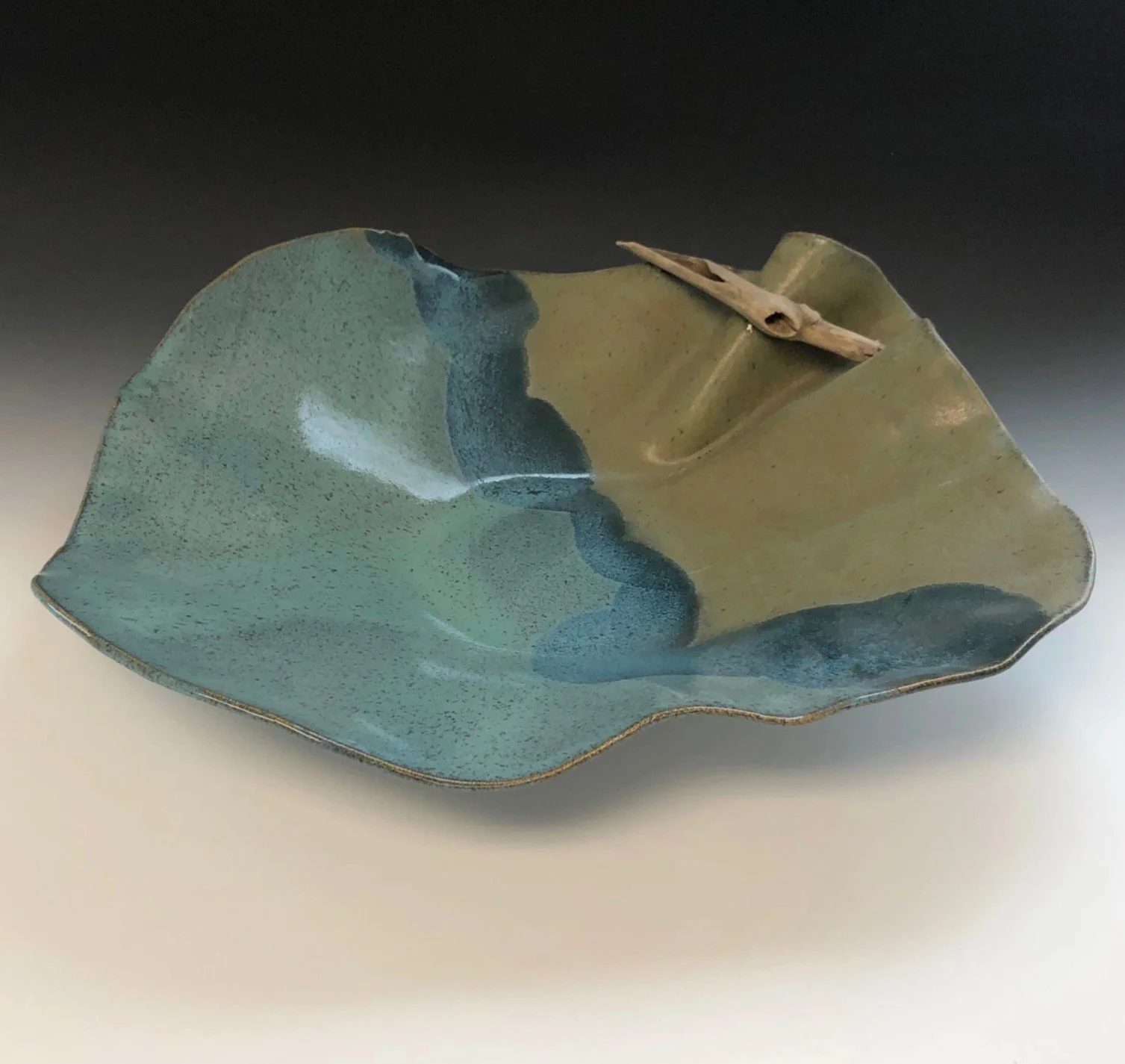 Driftwood Bowl - Teal