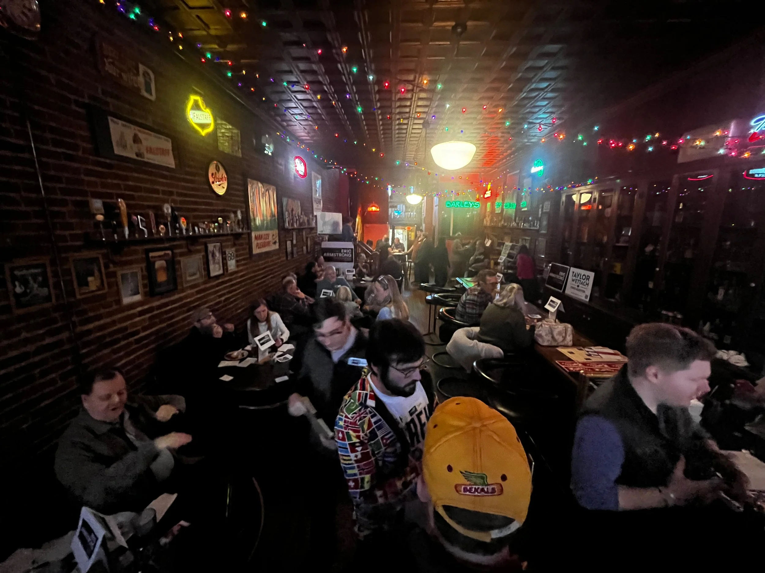 Barley's was a packed house full of supporters