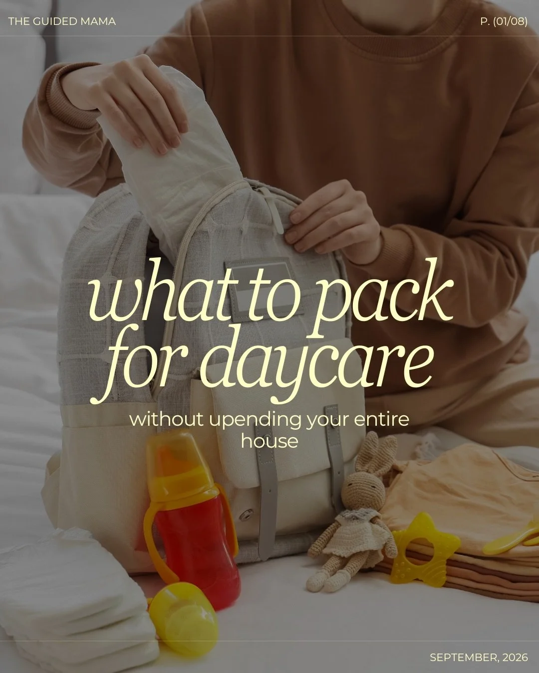 Daycare is basically packing for a tiny person who can&rsquo;t tell you what they need but will definitely tell you what they want 😂

So, as I do, I did the overthinking for you.

Save this for your first daycare morning and send it to the mom curre