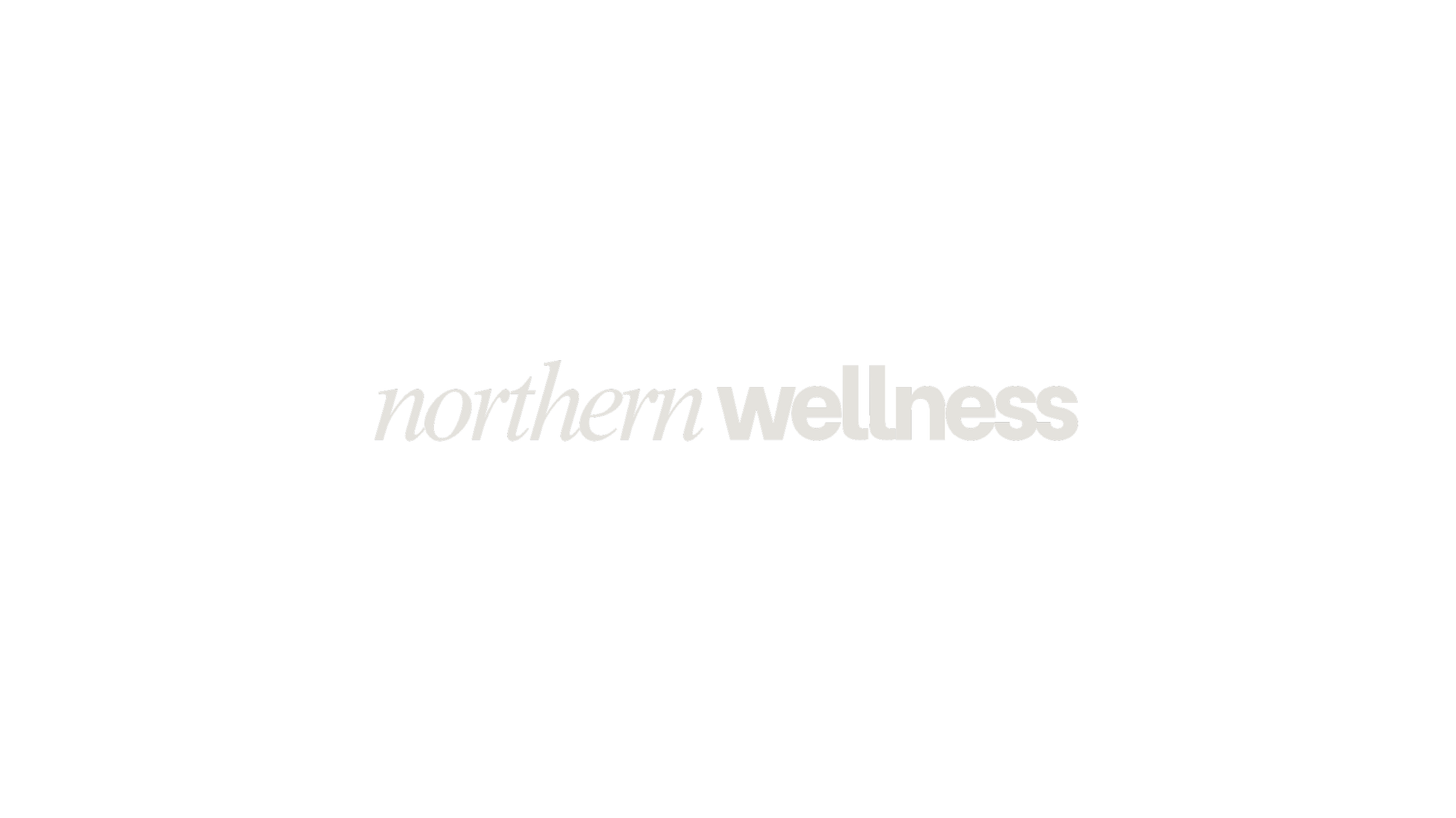 Black background with the words "northern wellness" in white and gray text
