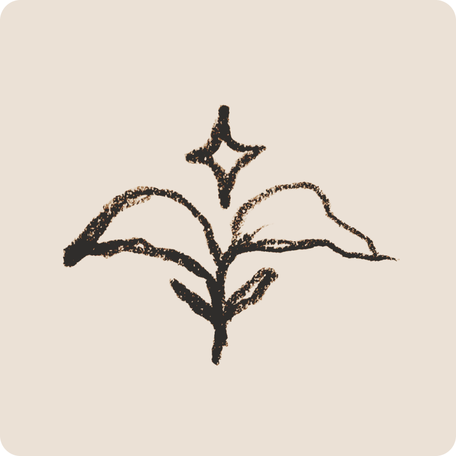 Geometric drawing of an outline square with sections divided by vertical, horizontal, and circle lines.