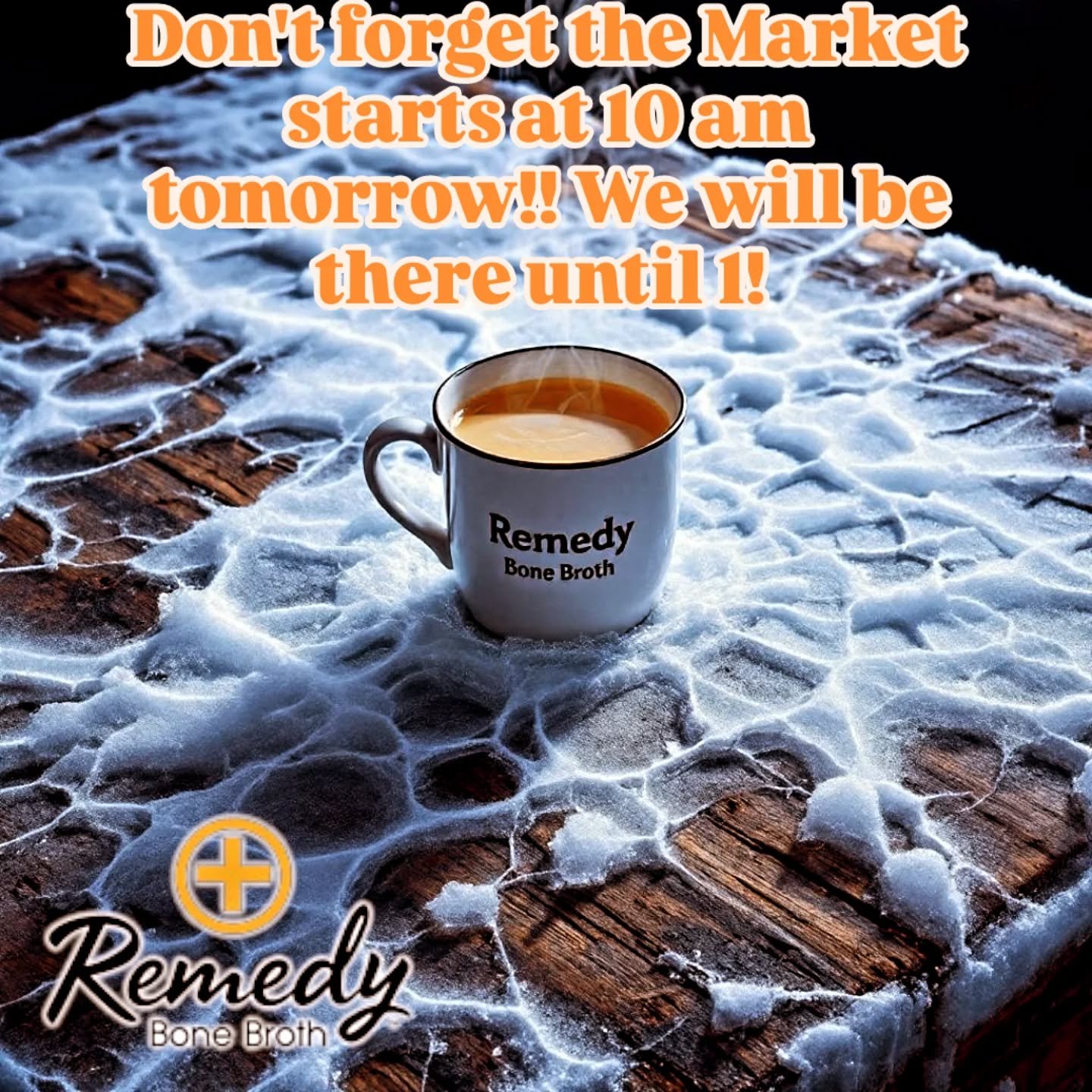 It's gonna be a cold one! The more reason to come get your bone broth! We will be at the @franklinfarmersmkt from 10am until 1 pm tomorrow. Come see us! If you can't make it, grab yours at www.remedybonebroth.com. 

#brothdelivered #bonebroth #collag
