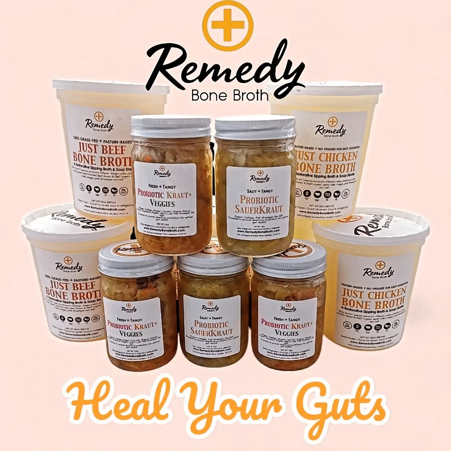 Have you started healing your guts yet? No? Well we got you! Come see us at the @franklinfarmersmkt or see us online at www.remedybonebroth.com to find a store near you or order yours to be shipped to your door! We have a Gut Reset bundle that has th